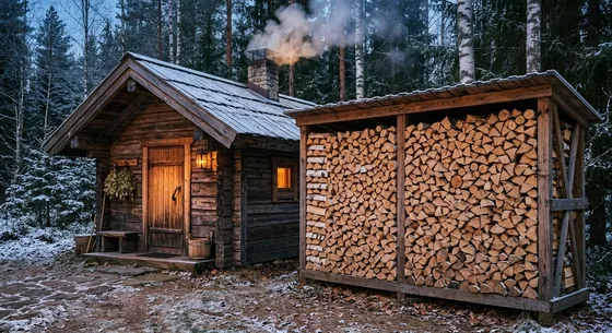 Укладка дров в Видном, переулок Тенистая, 22